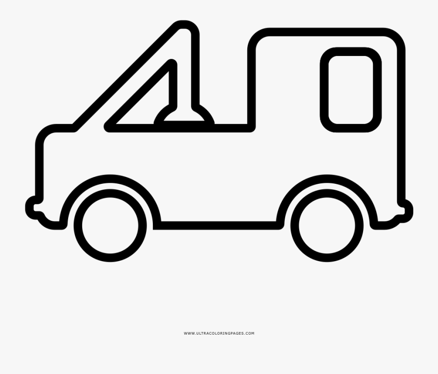 Tow Truck Coloring Page, Transparent Clipart