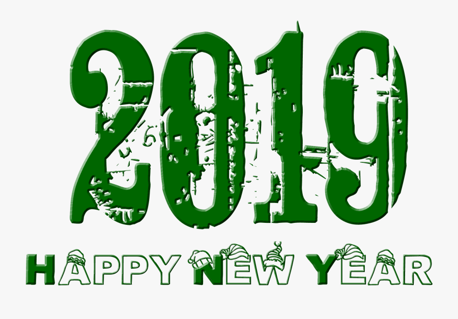 2019 Transparent Png Happy New Year - Calligraphy, Transparent Clipart