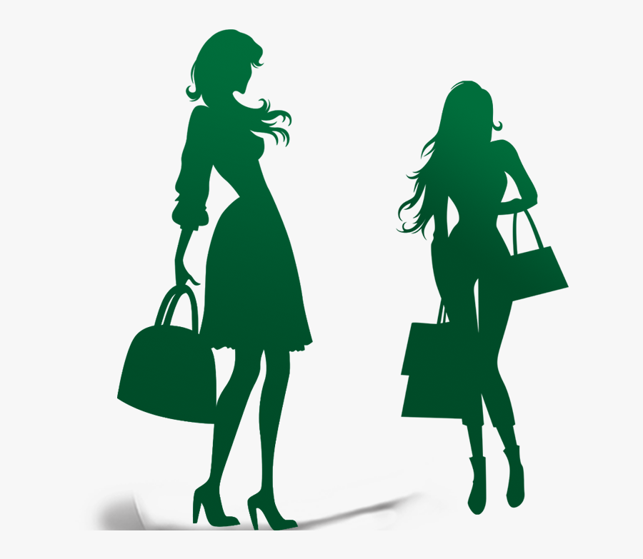 Fashion Model Silhouette Clip Art At Getdrawings - Black And White Fashion Girl Clipart, Transparent Clipart