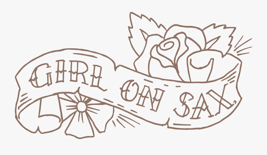 Girl On Sax, Transparent Clipart