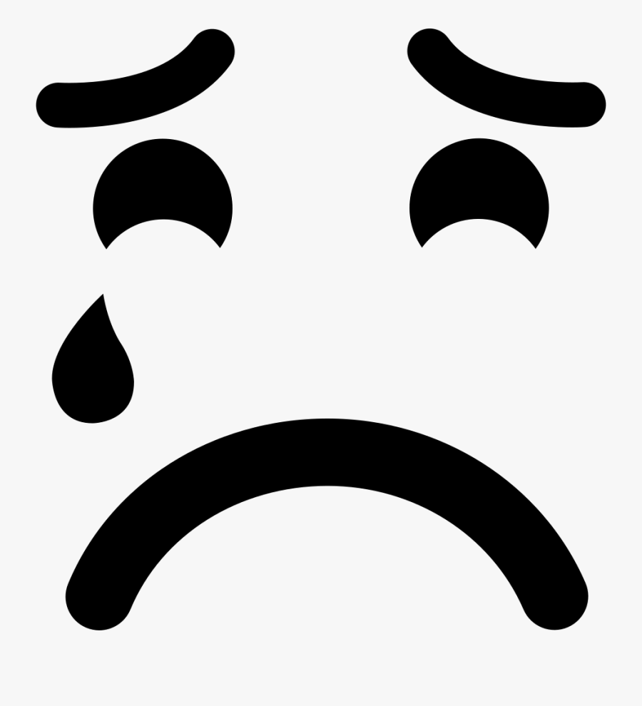 Transparent Sad Face Clipart - Emoji Hitam Putih Png, Transparent Clipart