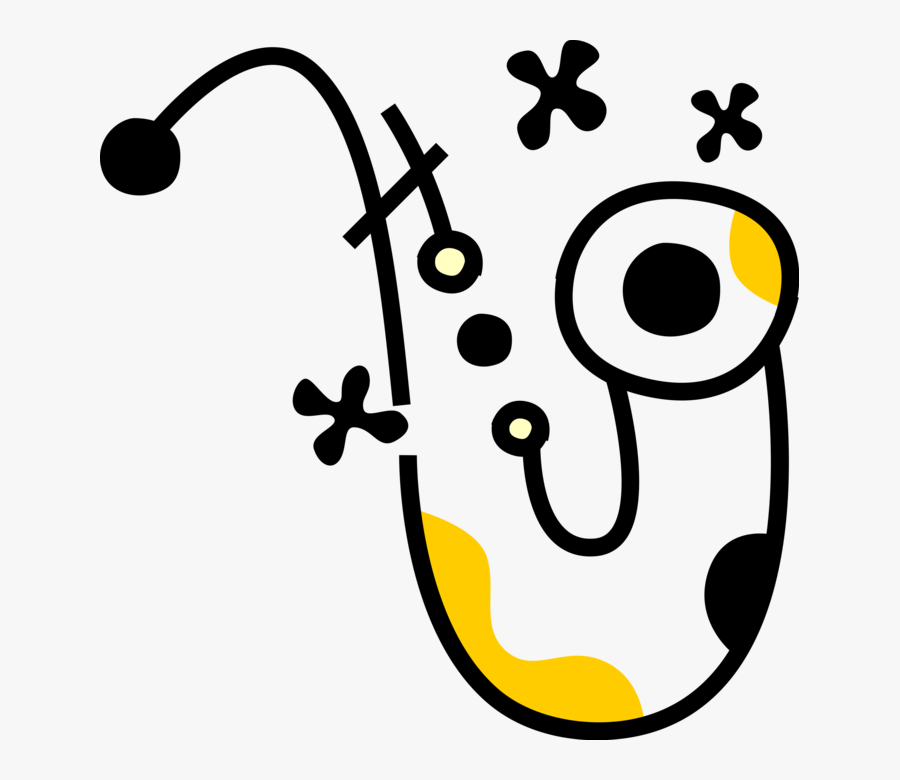 Vector Illustration Of Saxophone Brass Single-reed, Transparent Clipart