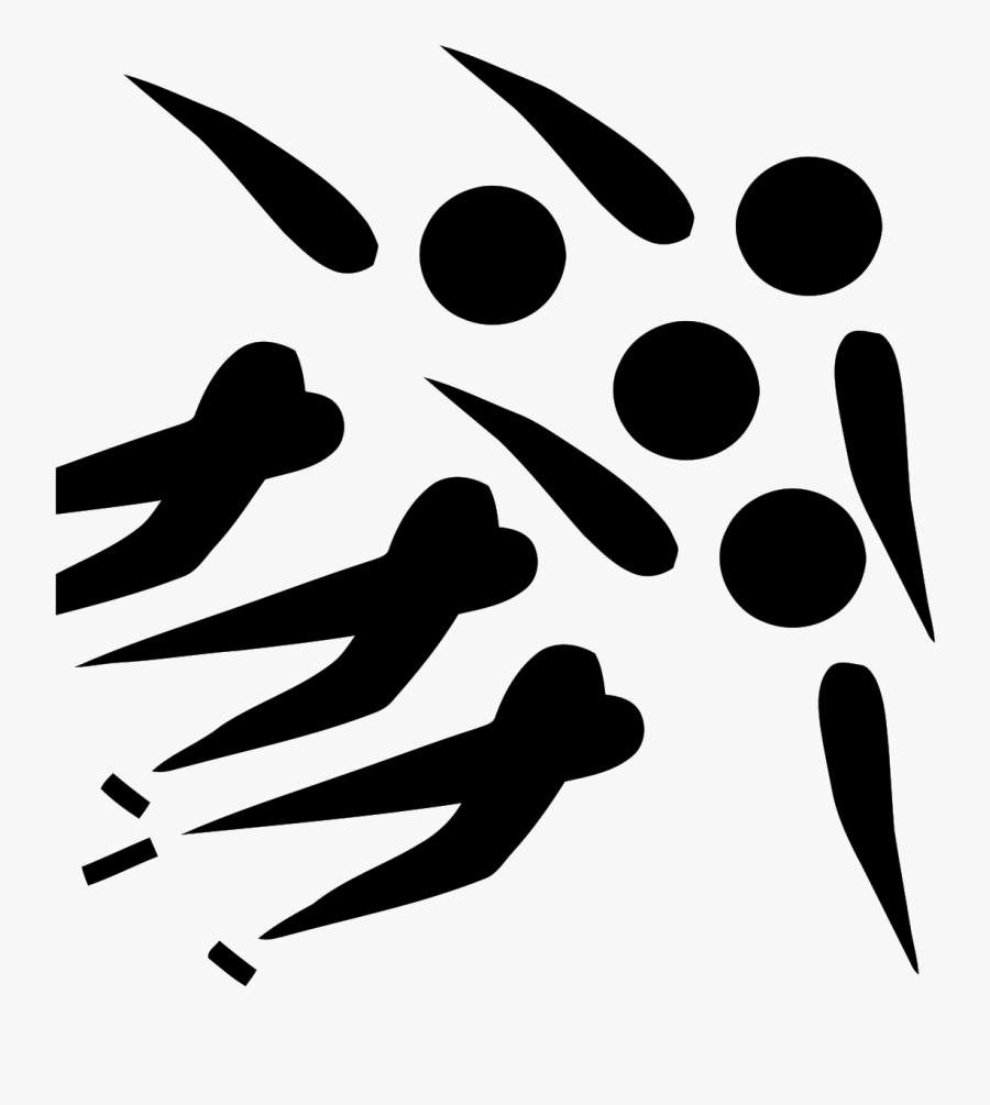 Short Speed Skating At The Winter Olympics - Short Track Speed Skating Logo, Transparent Clipart