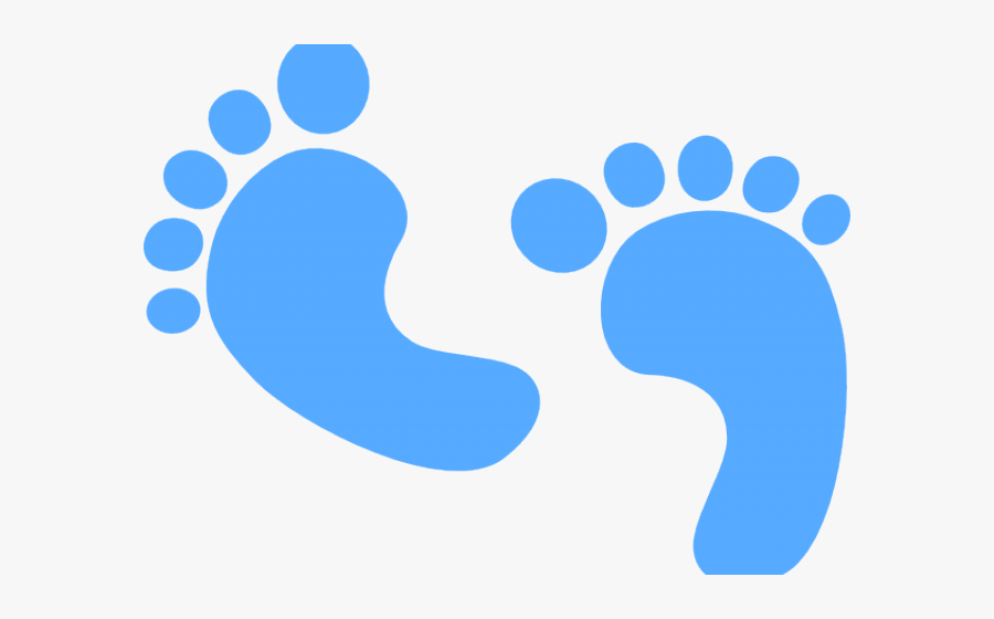 Light Blue Clipart Blue Baby Foot - Baby Feet Transparent Background, Transparent Clipart