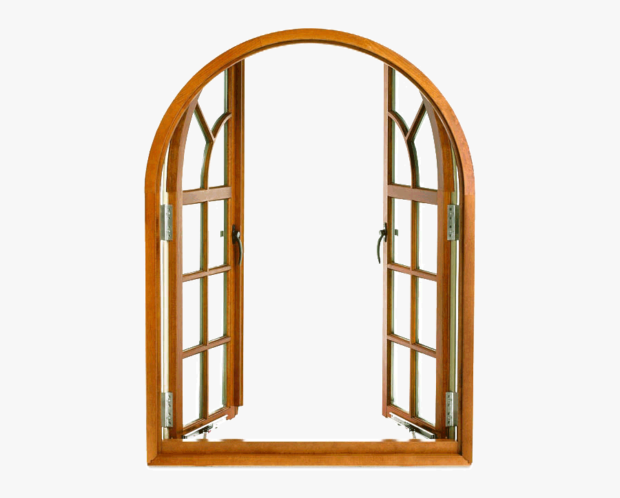 Arched Windows Round Top Marvin And Doors Clipart - Open Window Transparent Background, Transparent Clipart