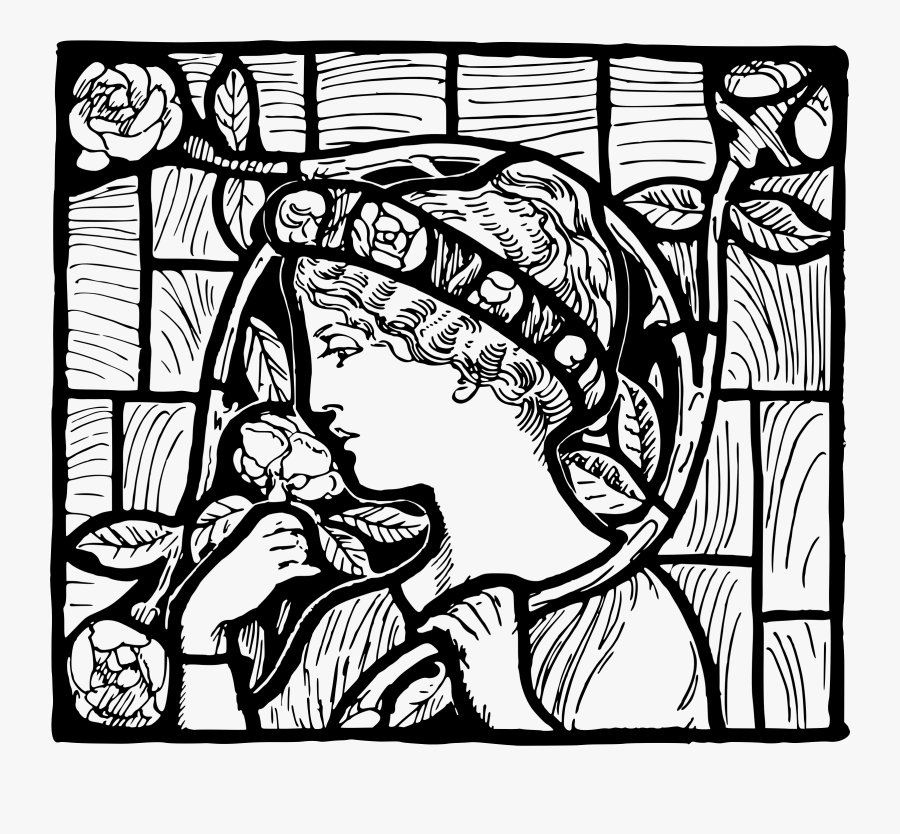 Clip Art Stained Big Image Png - Church Stained Glass Outline, Transparent Clipart