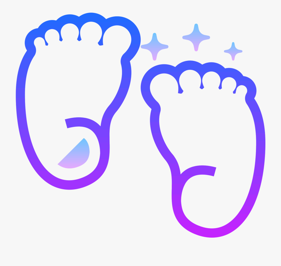 Foot Transparent Clipart Free - Следы Детские, Transparent Clipart