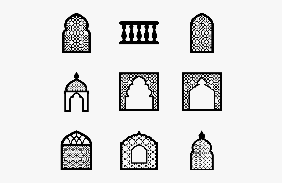 Windows And Balconies - Illustration, Transparent Clipart