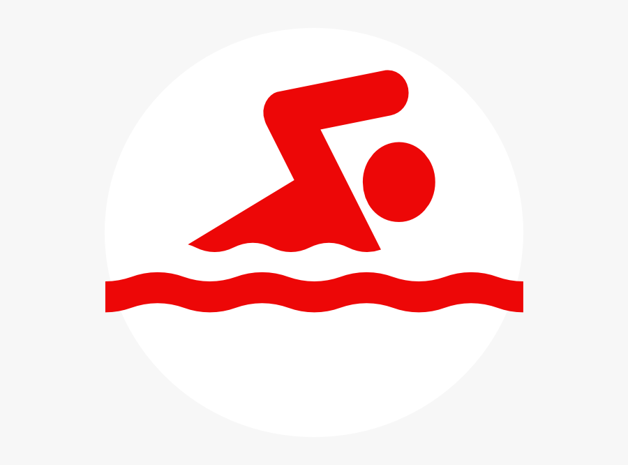 Swimming Icon Red Png, Transparent Clipart