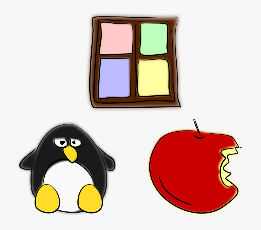 Window Clip Art Download - Apple Windows And Linux, Transparent Clipart
