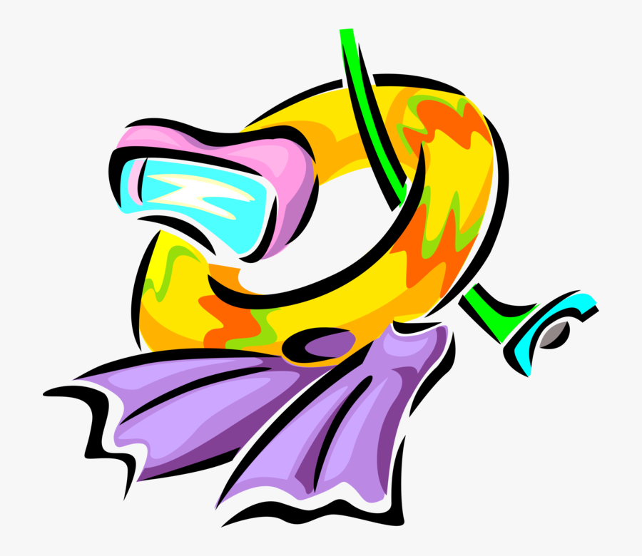 Swim Clip Snorkeler - Inner Tube Clip Art, Transparent Clipart