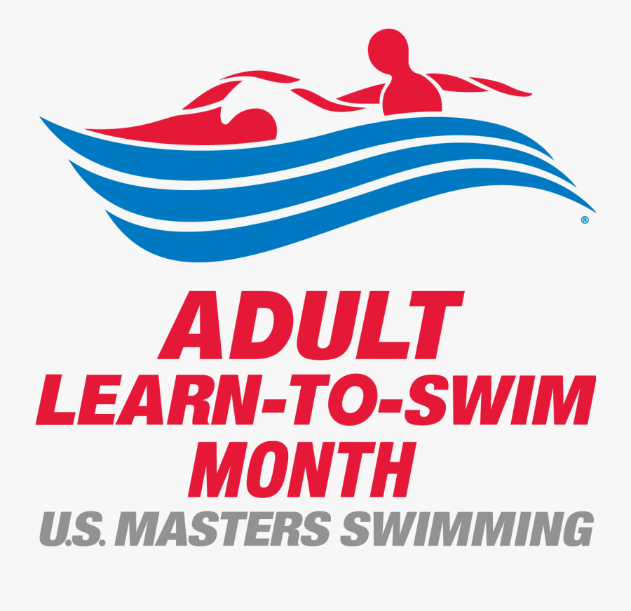 Adult Learn To Swim Month Logo Color - Adult Learn To Swim Program, Transparent Clipart