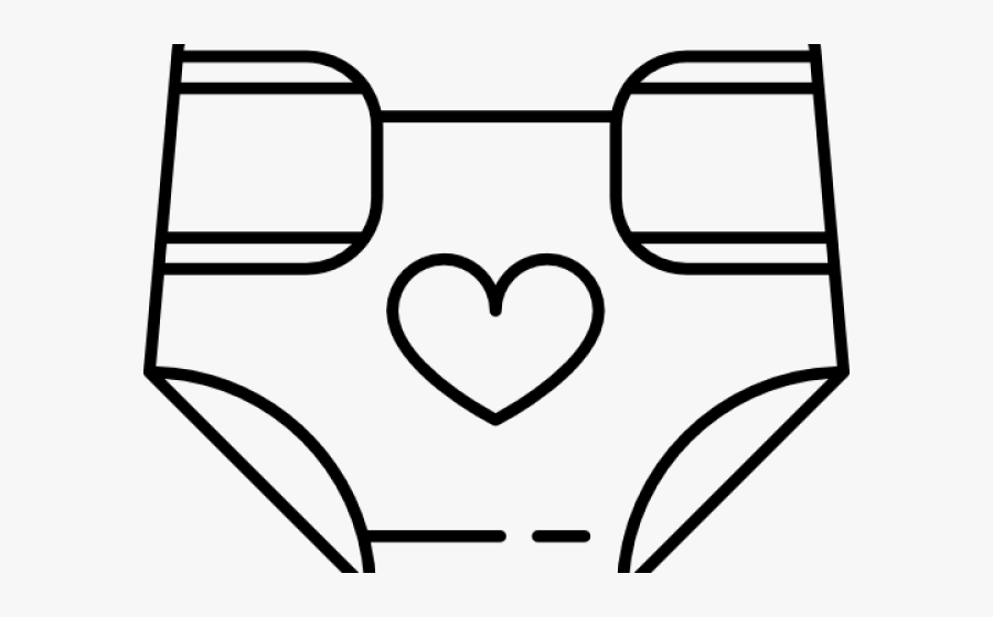 Transparent Diaper Clipart Png - Diaper Black And White Clip Art, Transparent Clipart