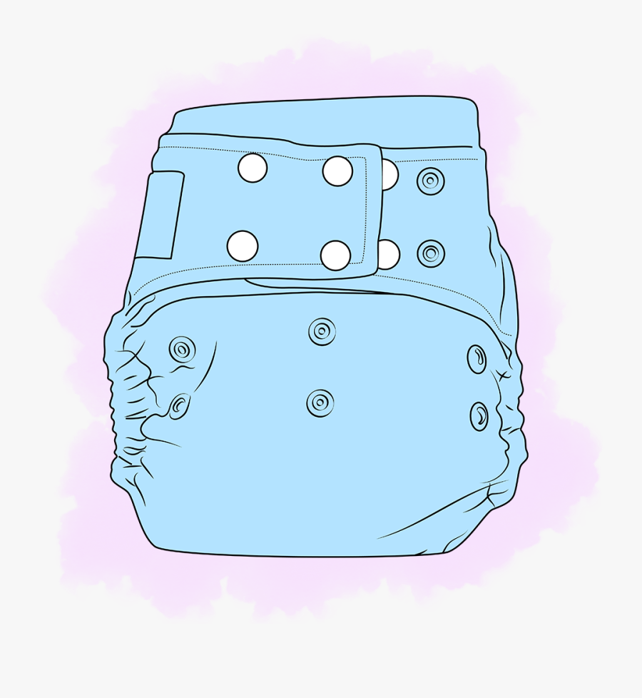 Moomookow Diapering With Option - Cloth Diaper With Pins Clipart, Transparent Clipart