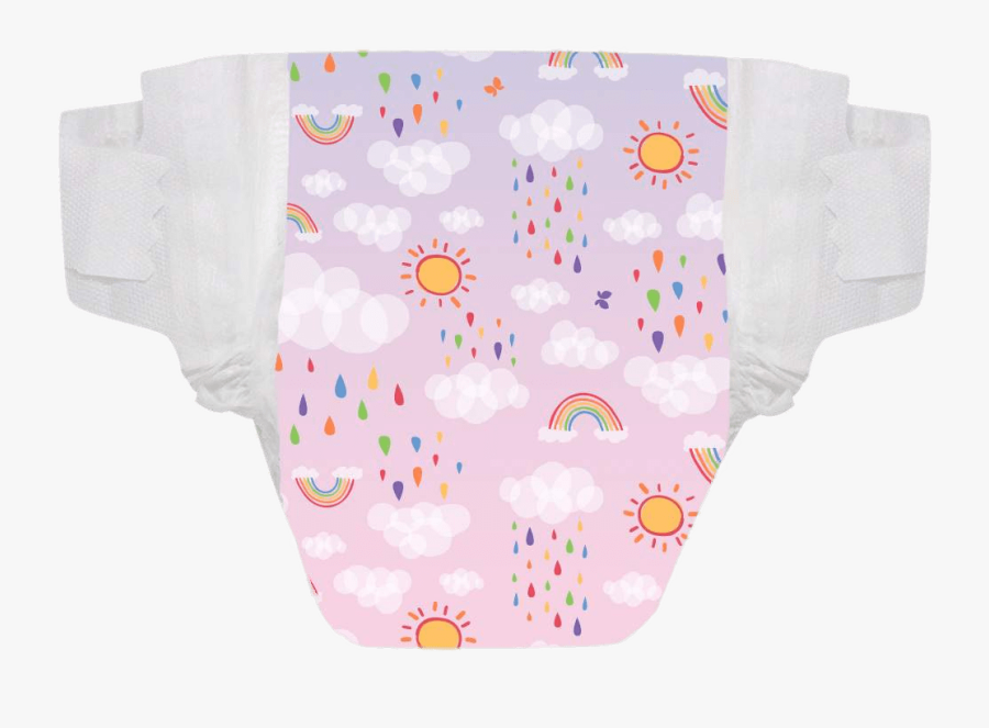 Rainbow And Sun Diaper Clip Arts - Pañales Png, Transparent Clipart