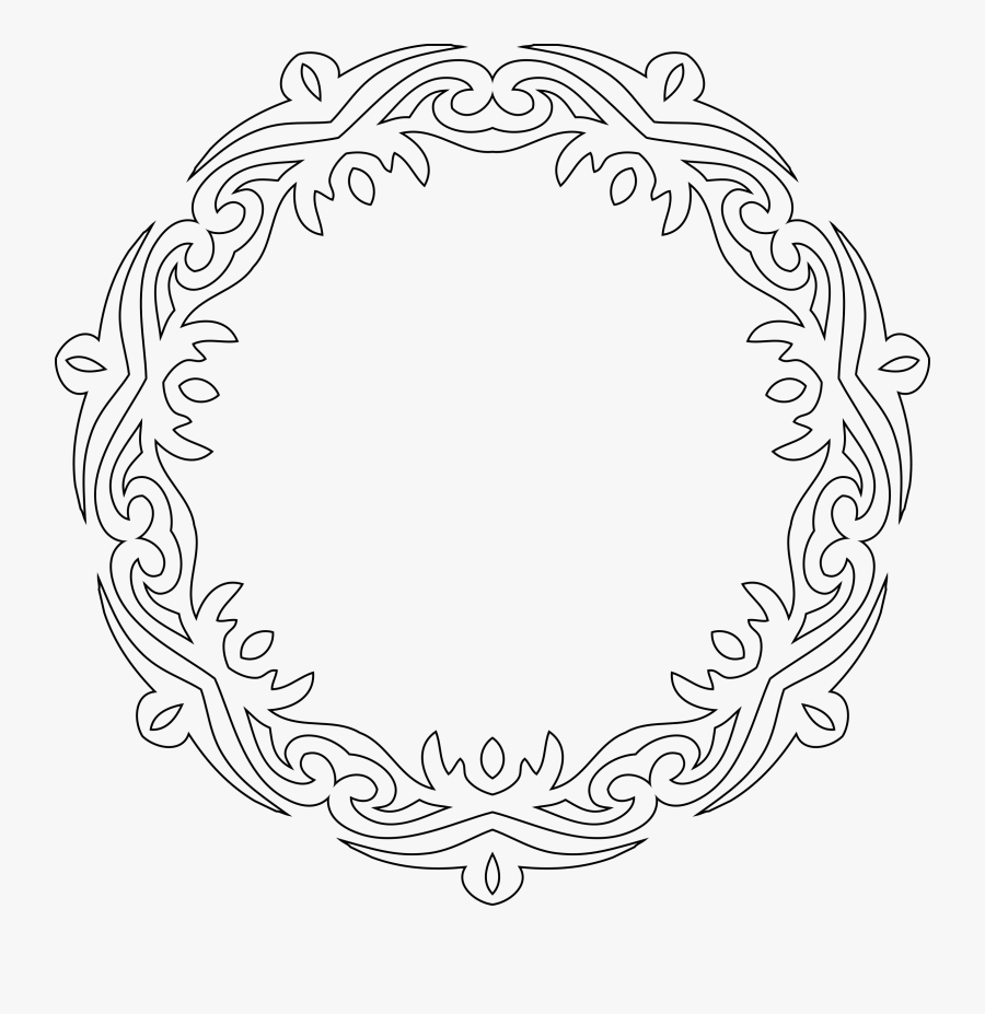 Decorative Line Art Frame - Decorative Line Art Frames Vector Png, Transparent Clipart