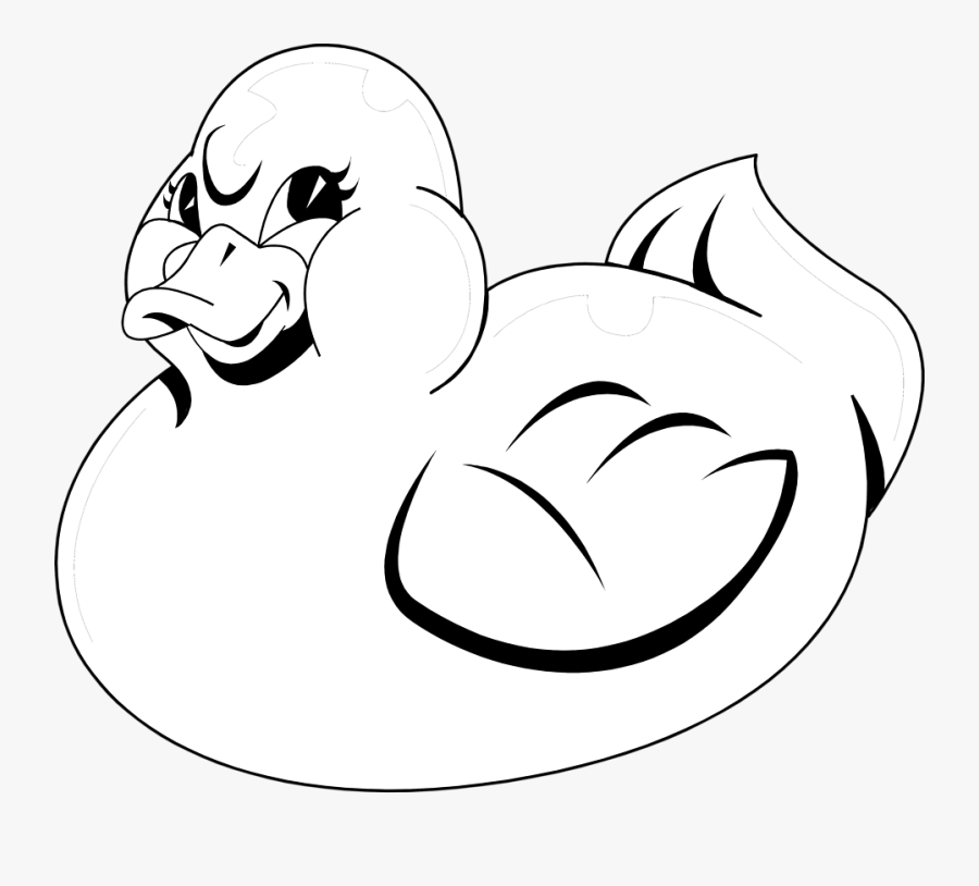 Rubber Ducky Clipart Black And White - Rubber Ducks Black And White Cartoon, Transparent Clipart