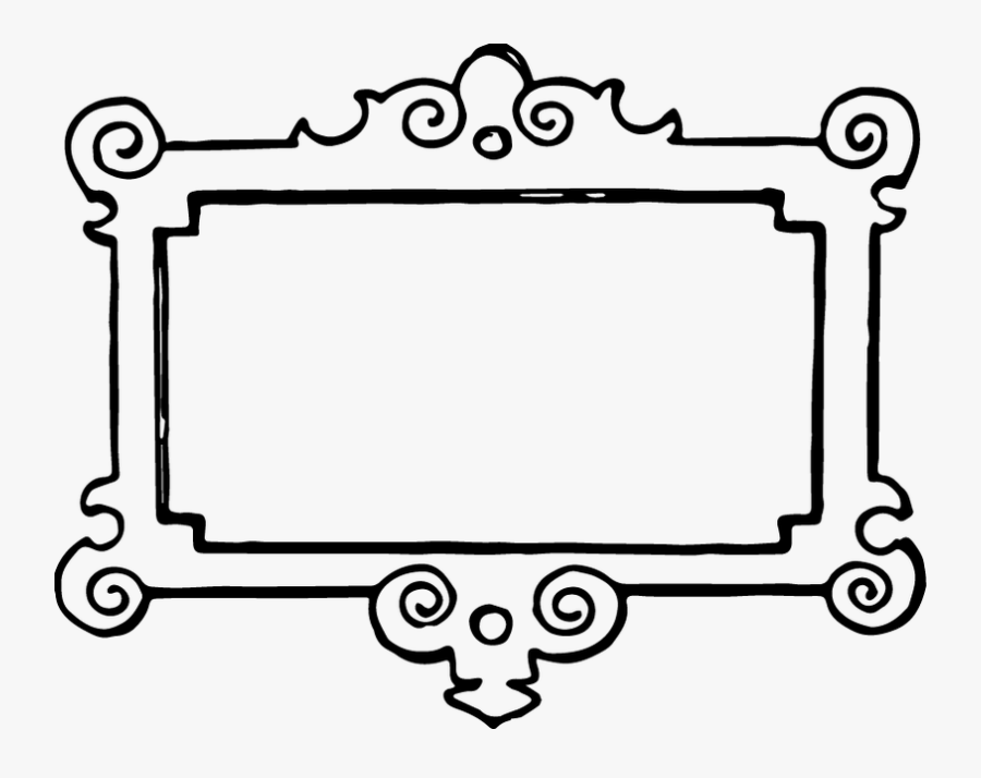 Transparent Fancy White Line Png - Frames Black And White, Transparent Clipart