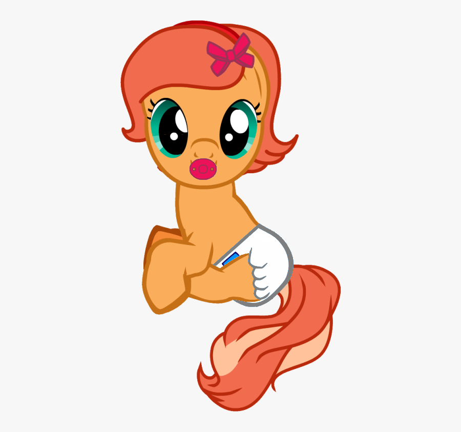 Thunderdasher07, Bow, Diaper, Female, Foal, Headband, - Cartoon, Transparent Clipart