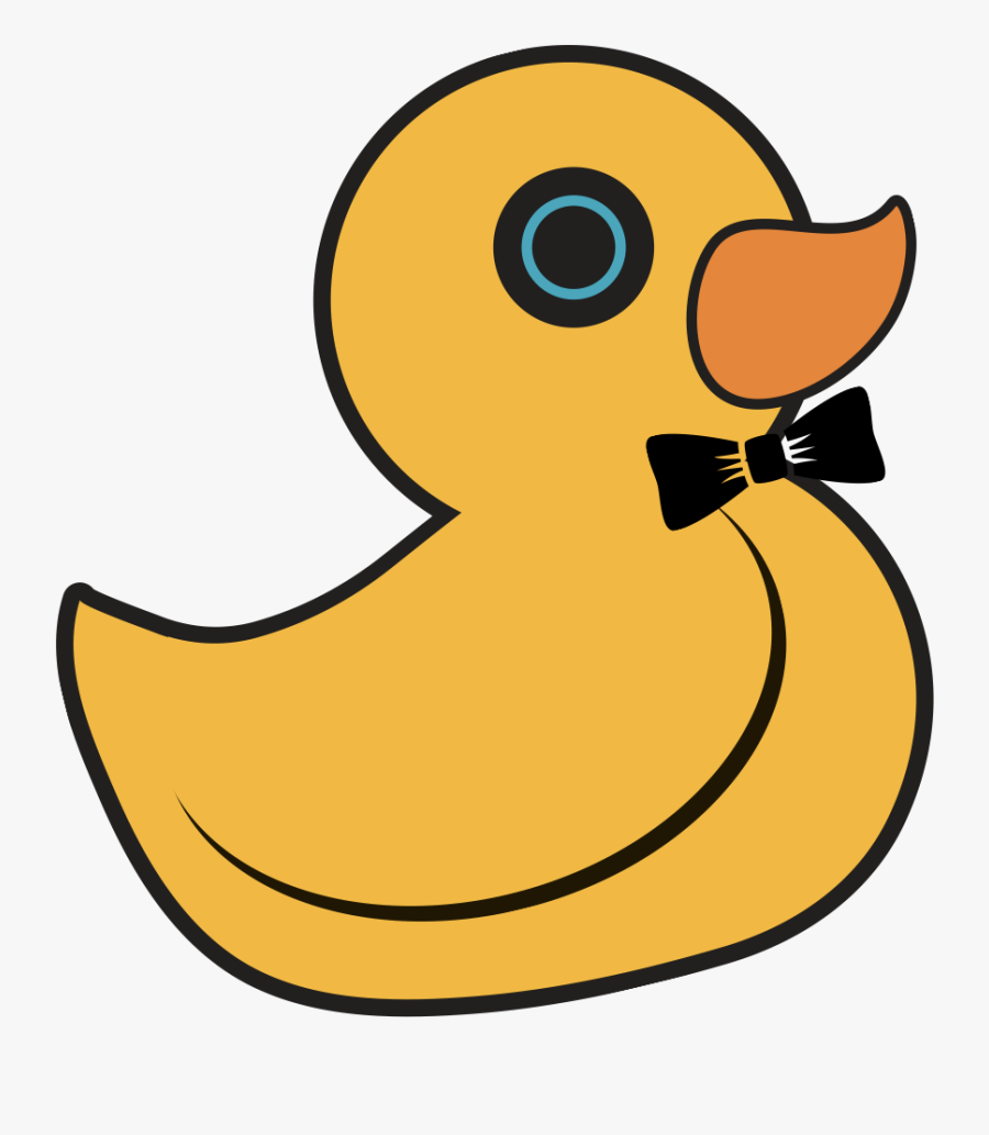 Duck With Bow Tie, Transparent Clipart