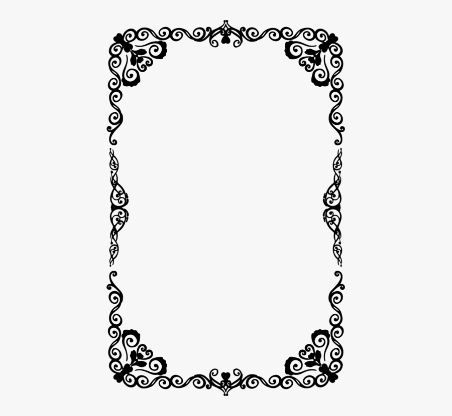Picture Frame,line Art,area - Halloween Border Clipart Black And White, Transparent Clipart