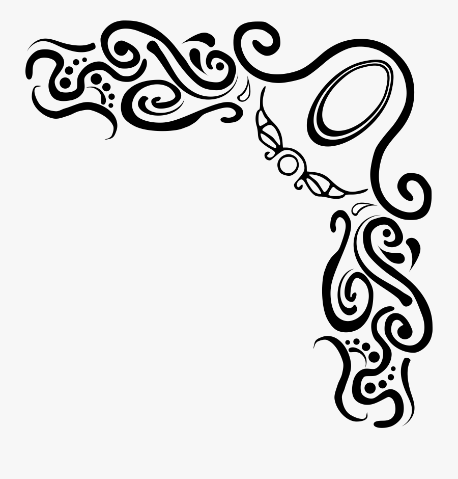 Corner Flourish - Corner Clipart Png, Transparent Clipart
