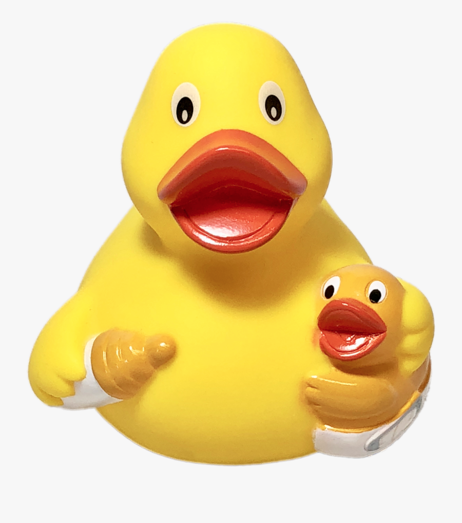 Duckling Clipart Mother Baby Dog - Baby Rubber Ducky, Transparent Clipart