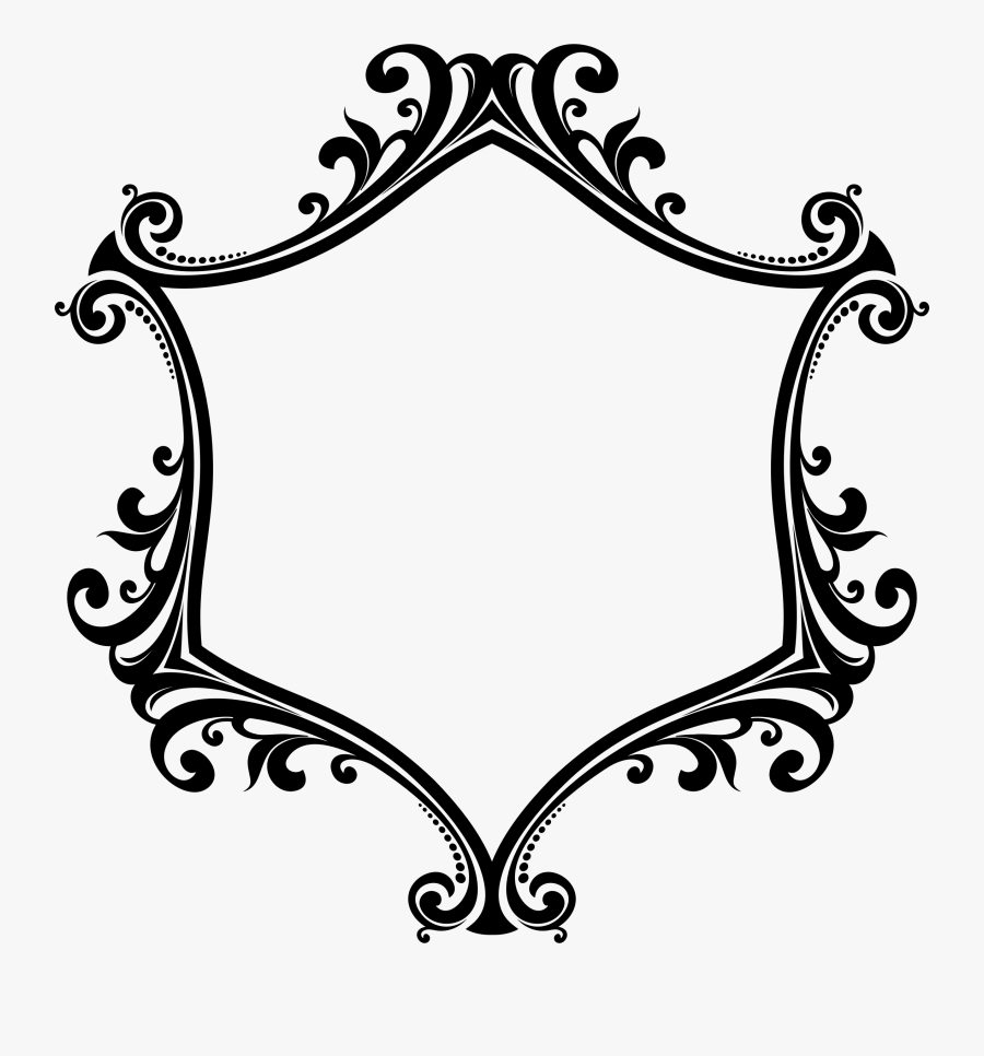 Transparent Flourish Clipart - Transparent Victorian Frame Vector, Transparent Clipart