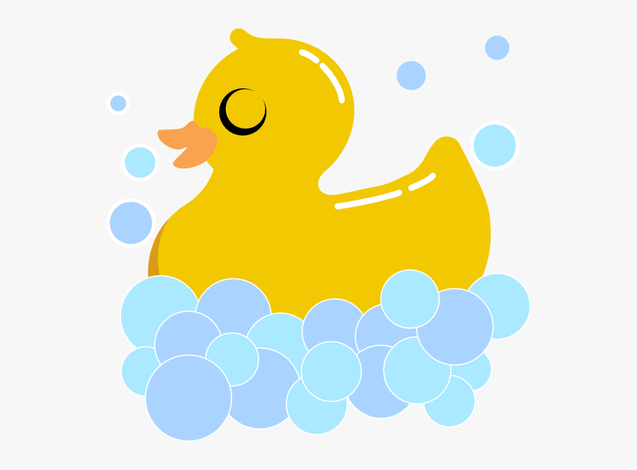 Rubber Duck In Bubbles Transparent, Transparent Clipart