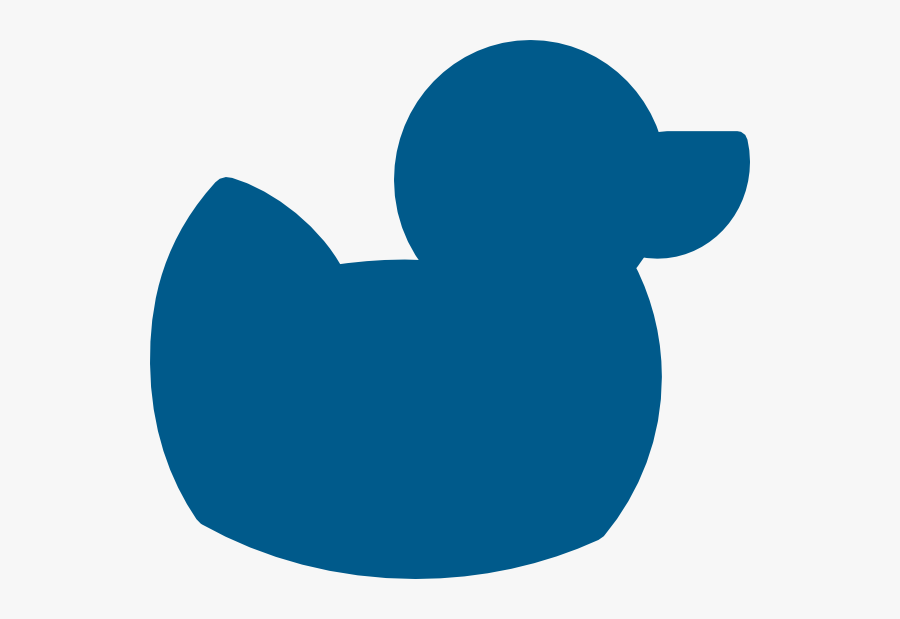 Rubber Duck Silhouette Clip Art - Blue Rubber Ducky Png, Transparent Clipart