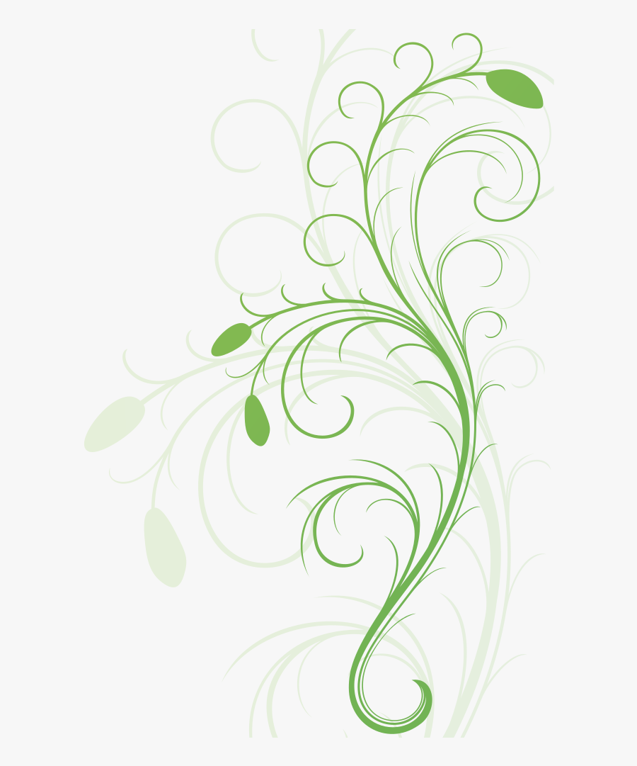 Floral Flourish - Daun Anggur Vector, Transparent Clipart