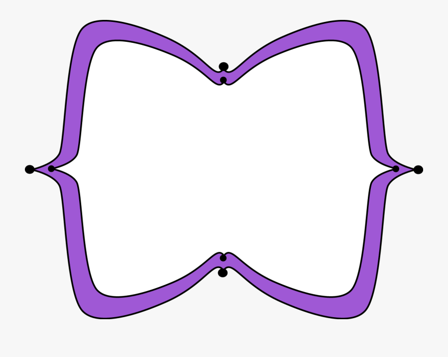 Purple Wide Pointy Frame Free Clip Art Frames - White And Brown Border Png, Transparent Clipart
