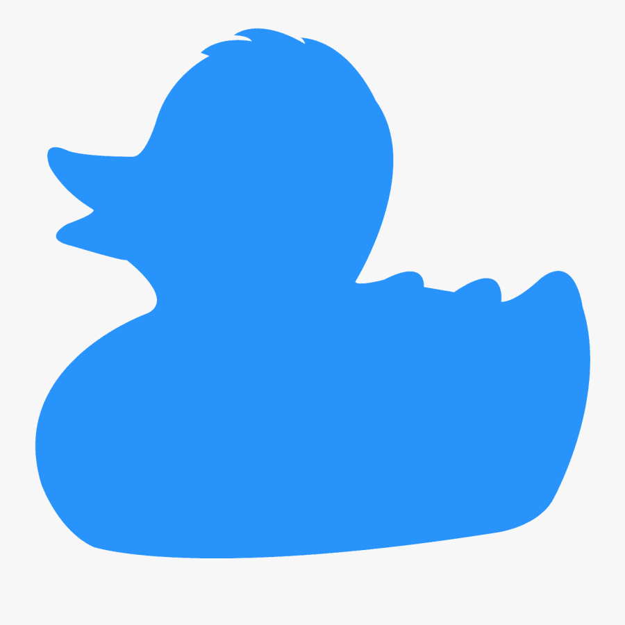 Rubber Duck Silhouette, Transparent Clipart