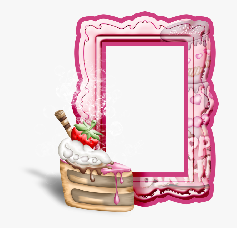 Clipart Frames Cake - Birthday Frame Hd Pic Png, Transparent Clipart