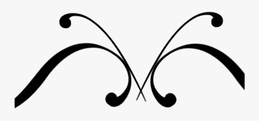 Free Clipart Flourish Flourish Clip Art Black And White - Black And White Flourish, Transparent Clipart