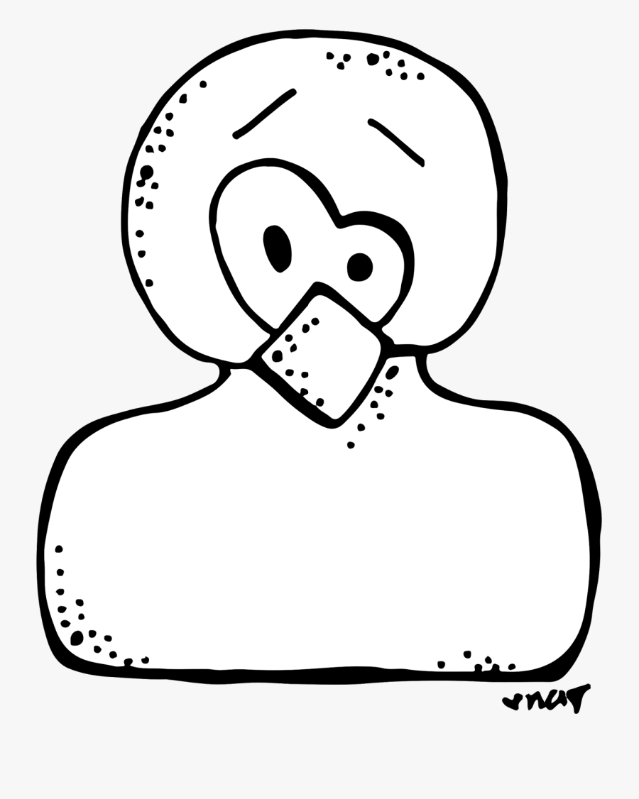Melonheadz Duck Black And White, Transparent Clipart