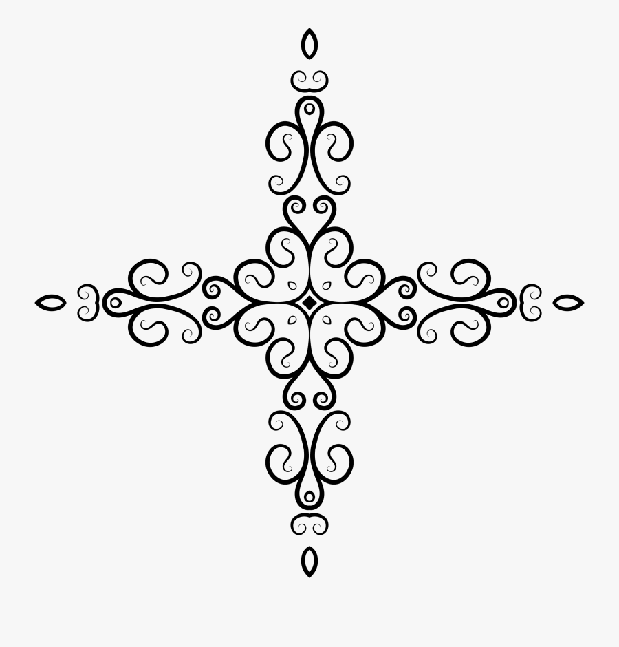 Vintage Flourish Cross Png Free Stock - Cross Transparent, Transparent Clipart