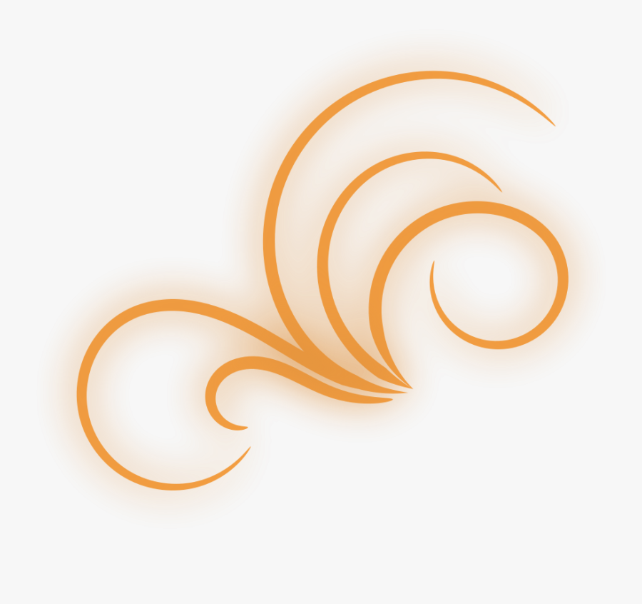 Orange Glowing Flourish Png Clip Arts - Orange Flourish Png, Transparent Clipart