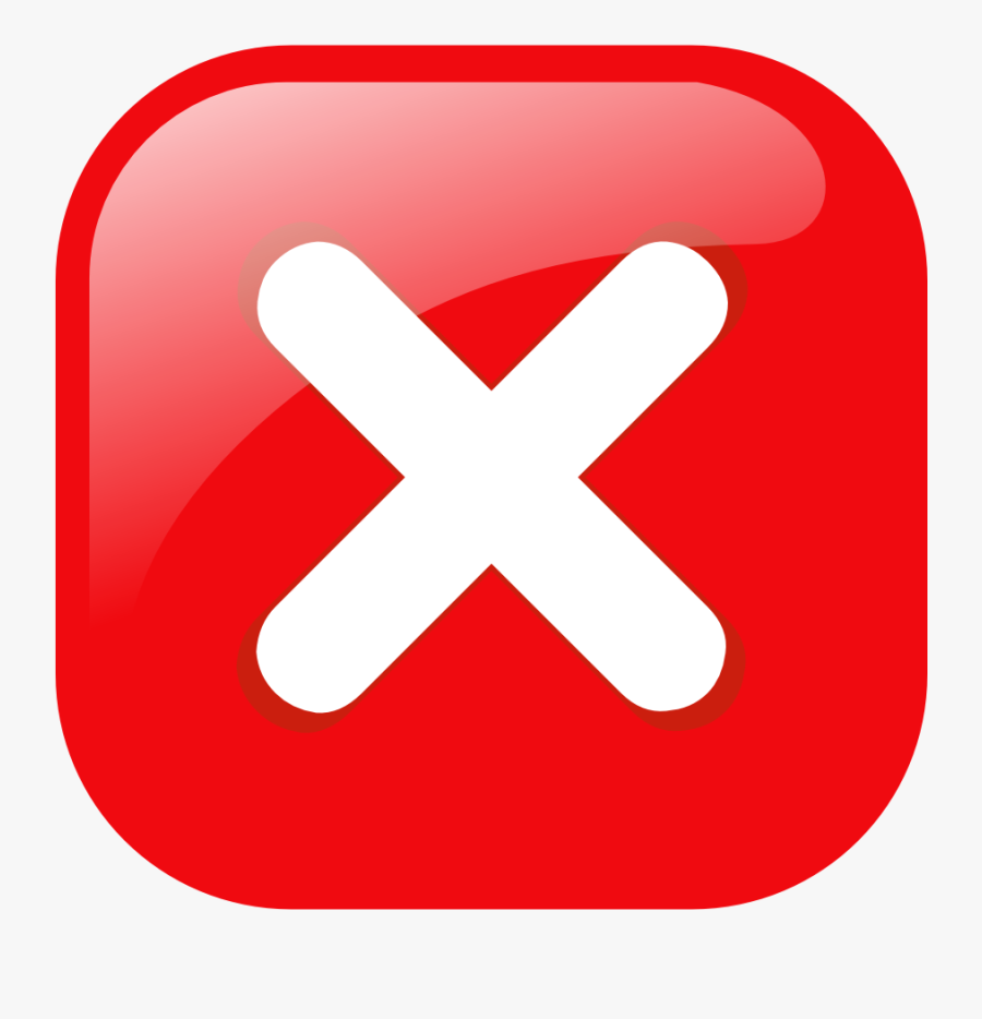 Red Square Error Warning Icon - Error Icon, Transparent Clipart