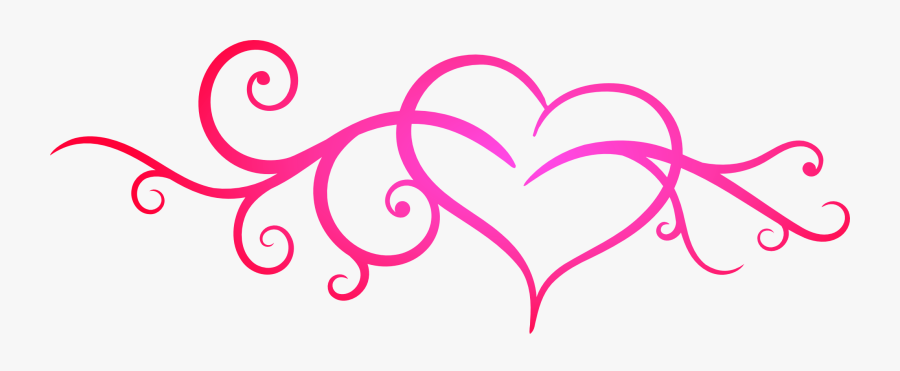 Heart Flourish Svg - Flourish Svg, Transparent Clipart