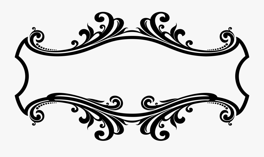 Clip Art Decorative Flourish - Gold Frame Design Png, Transparent Clipart