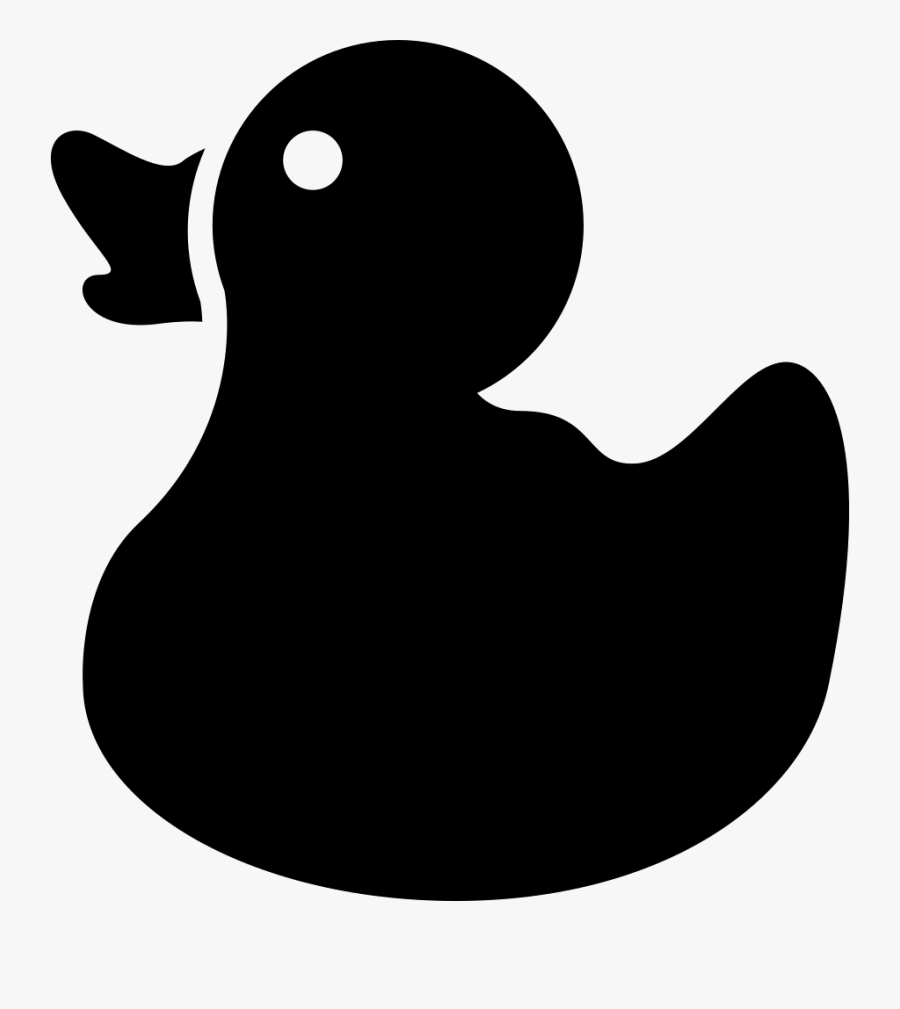 Duckling Side View Silhouette Svg Png Icon Free Download - Rubber Duck Silhouette, Transparent Clipart