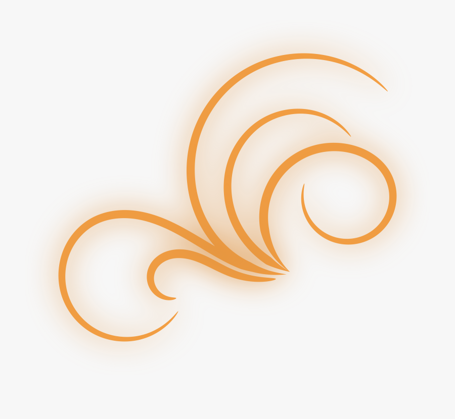 Orange Flourish Clip Art - Orange Flourish Png, Transparent Clipart