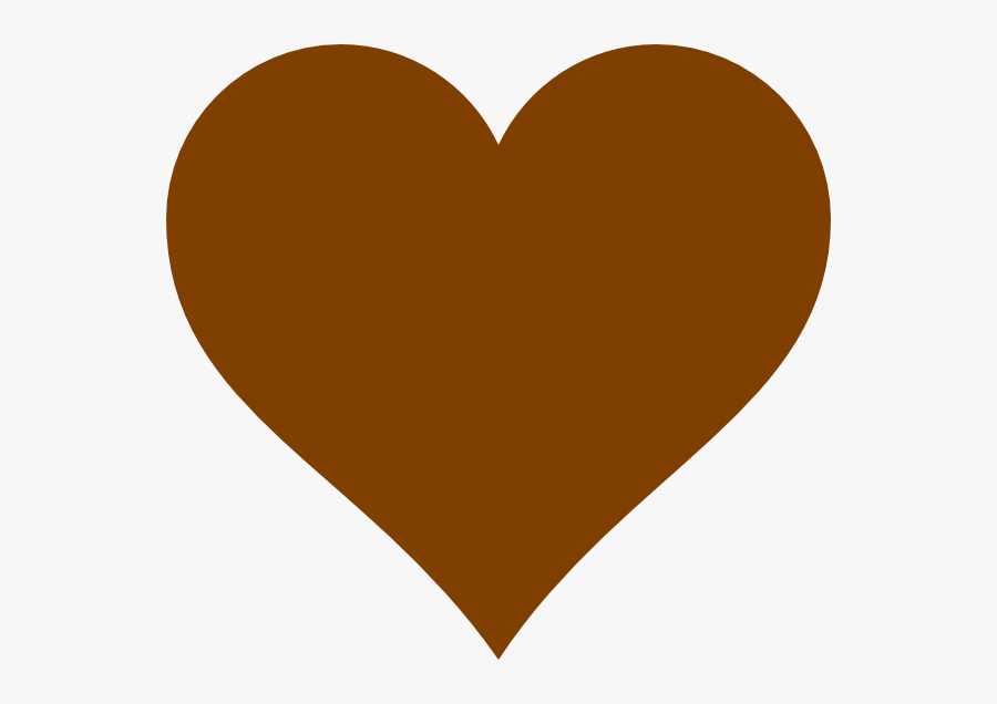 Chocolate Heart Clip Art At Clker - Clip Art Heart Brown, Transparent Clipart