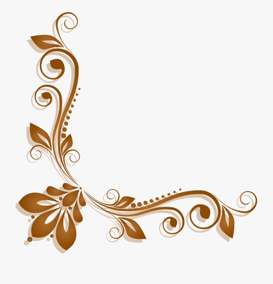 Flourish Clipart Wedding Reception - Green Flower Border Png, Transparent Clipart