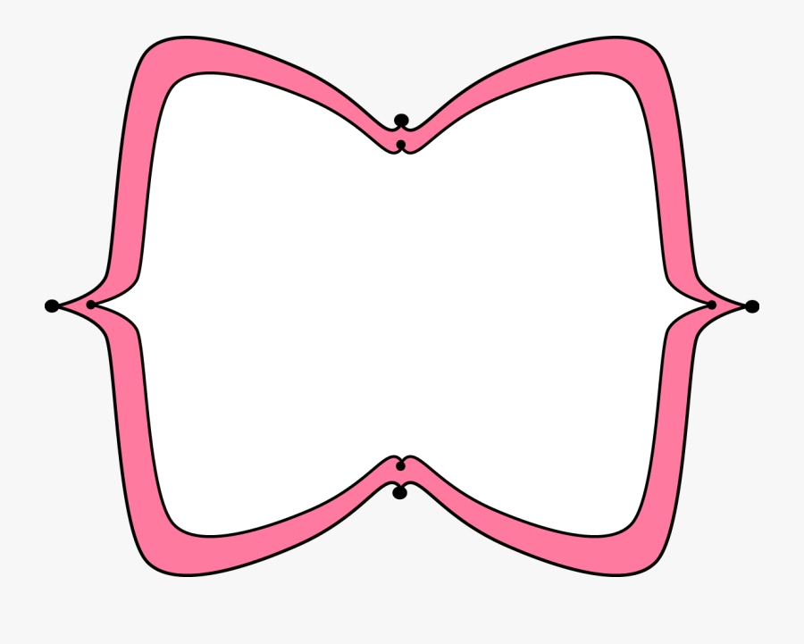 Pink Wide Pointy Frame - Clip Art, Transparent Clipart
