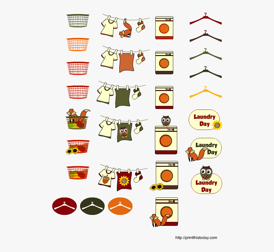 So Today I Made - Laundry Day Stickers, Transparent Clipart