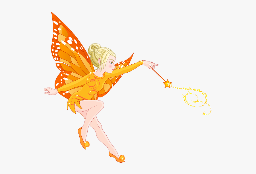 Golden Fairies Cartoon Clip Art Images, Transparent Clipart