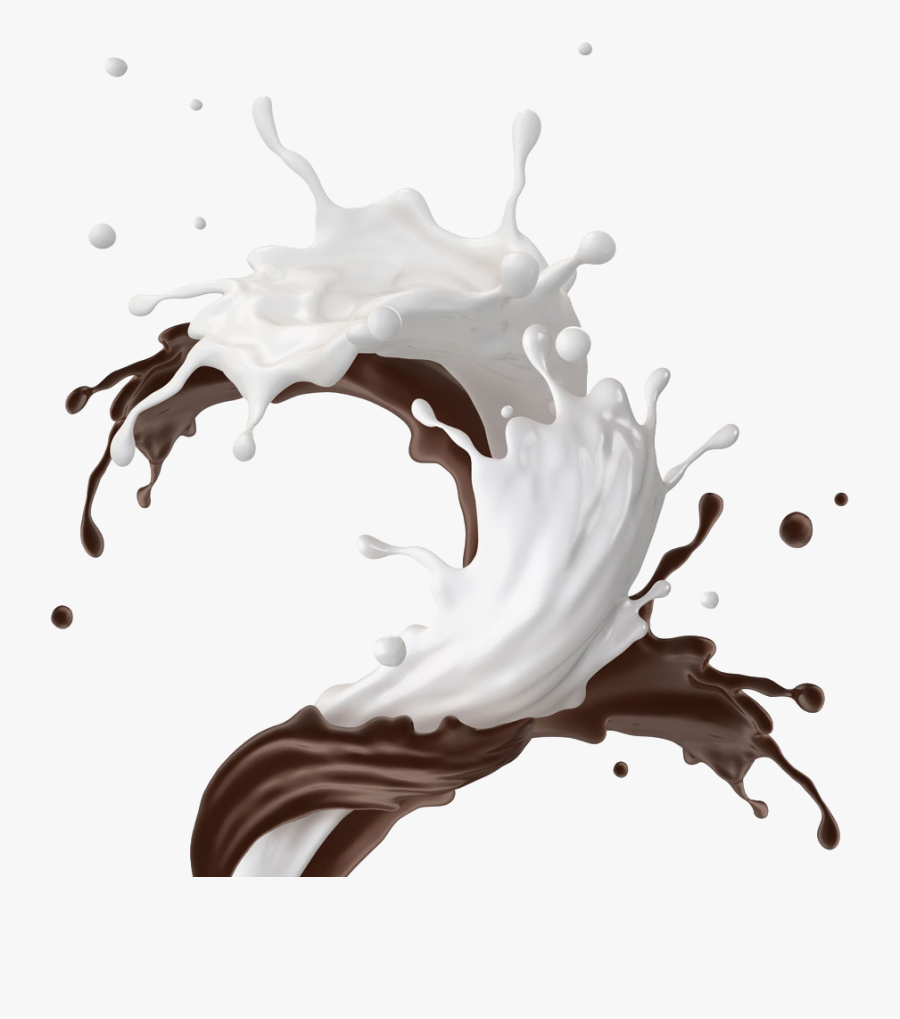 Transparent Milkshakes Clipart - Milk Splash Png Art, Transparent Clipart