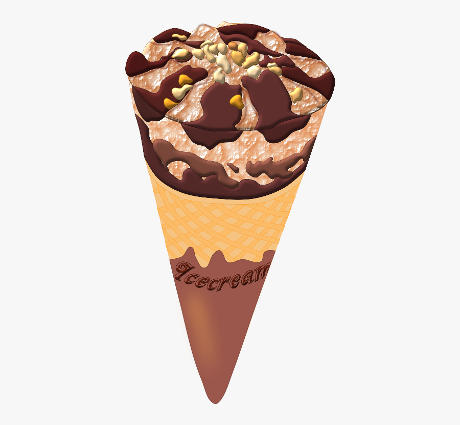 Free Chocolate Ice Cream - Cone Ice Cream Hd, Transparent Clipart